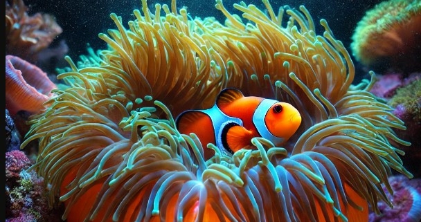 Symbiose Anémones et Poissons Clowns dans un Aquarium RedSea